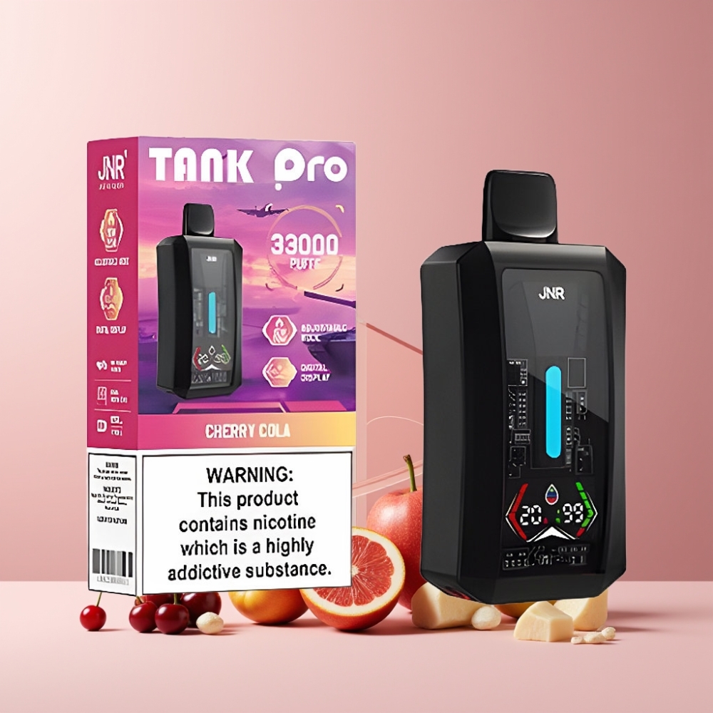 JNR Tank Pro 33000 Puff Italia Ingrosso Disposable Vape Ciliegia Cola 28ml 850mAh Dual Mesh