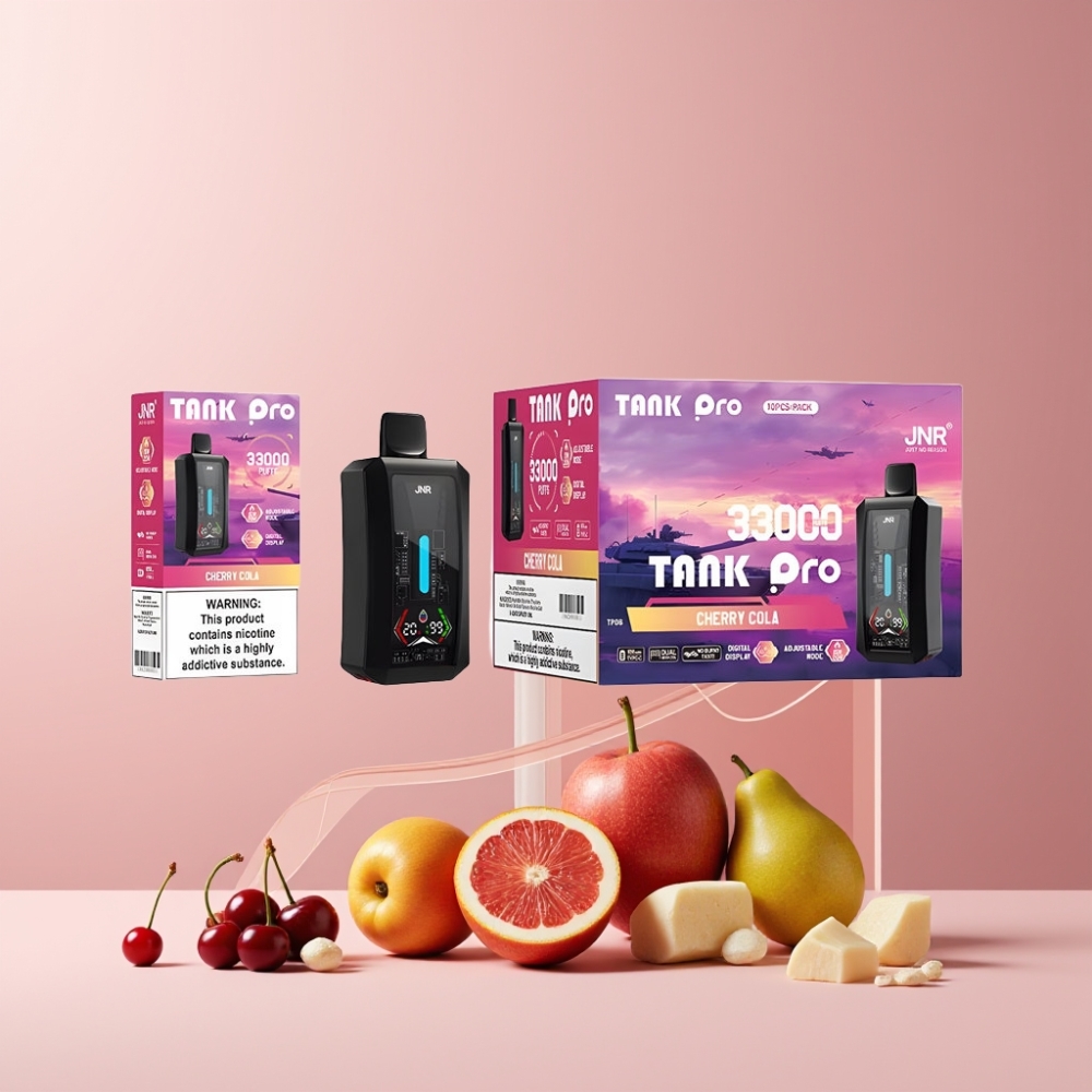 JNR Tank Pro 33000 Puff Italia Ingrosso Disposable Vape Ciliegia Cola 28ml 850mAh Dual Mesh