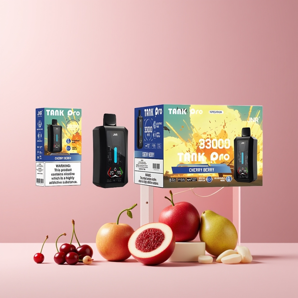 JNR Tank Pro 33000 Puff Italia Ingrosso Disposable Vape Ciliegia Mora 28ml Dual Mesh 15W/20W