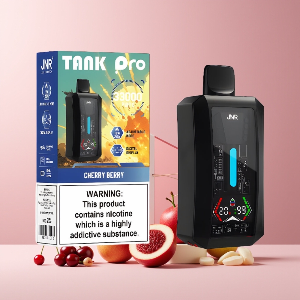 JNR Tank Pro 33000 Puff Italia Ingrosso Disposable Vape Ciliegia Mora 28ml Dual Mesh 15W/20W