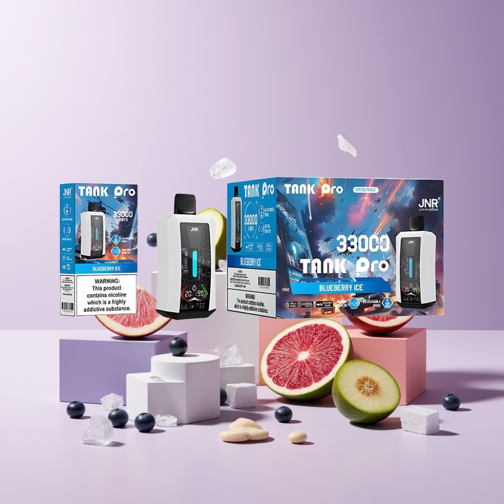 JNR Tank Pro 33000 Puff Italia Ingrosso Disposable Vape Mirtillo Ghiaccio 28ml 850mAh Dual Mesh