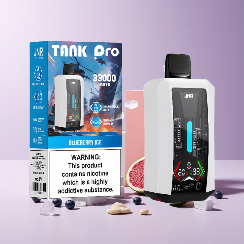 JNR Tank Pro 33000 Puff Italia Ingrosso Disposable Vape Mirtillo Ghiaccio 28ml 850mAh Dual Mesh