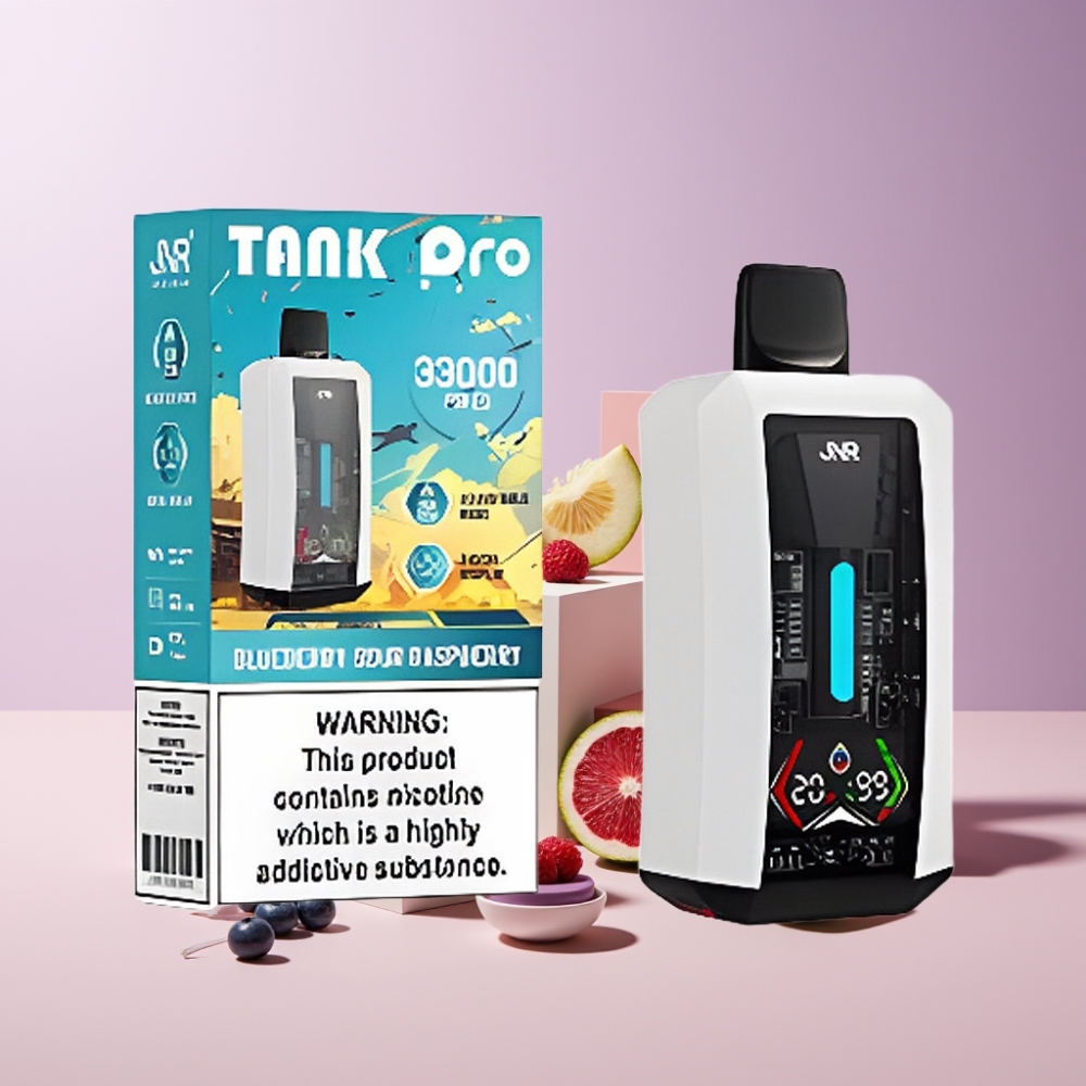 JNR Tank Pro 33000 Puff Italia Ingrosso Disposable Vape Mirtillo Lampone Aspro 28ml Dual Mesh 850mAh