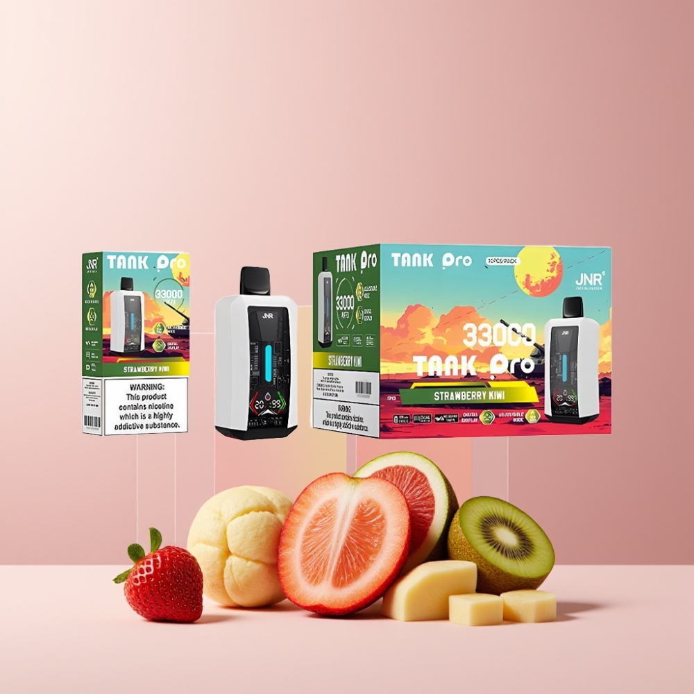 JNR Tank Pro 33000 Puff Italia ingrosso 28ml Fragola Kiwi Display Digitale Dual Mesh 850mAh