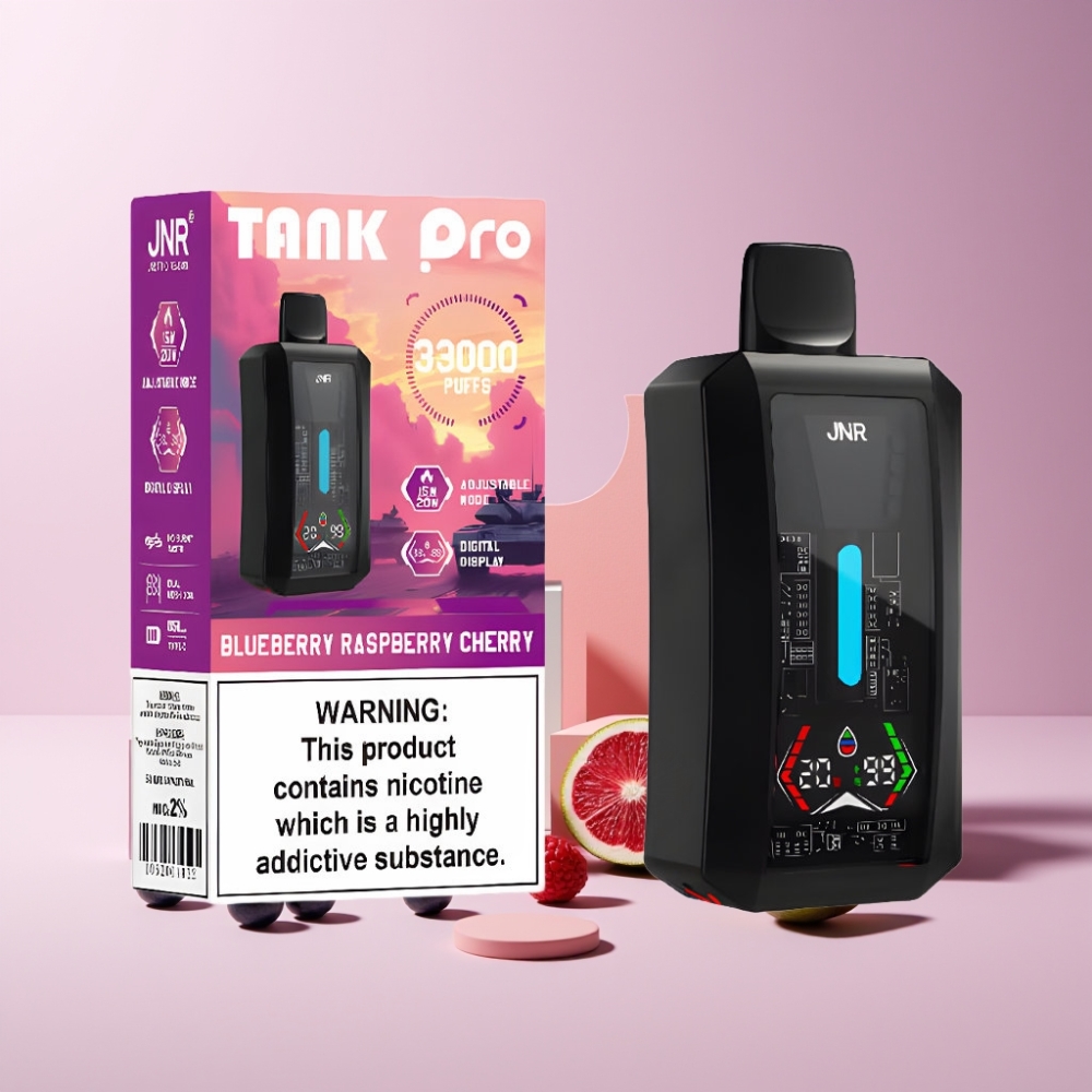JNR Tank Pro 33000 Puff Italia ingrosso Display Digitale Mirtillo Lampone Ciliegia