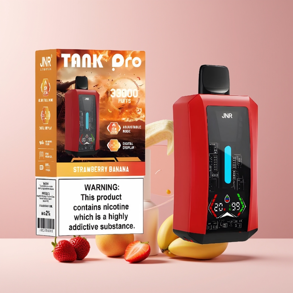 JNR Tank Pro 33000 Puff Italia ingrosso Disposable Vape Fragola Banana 28ml Dual Mesh 15W/20W
