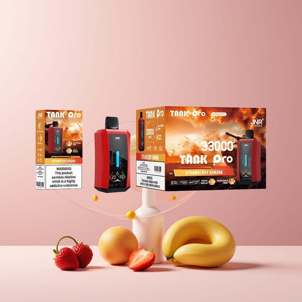 JNR Tank Pro 33000 Puff Italia ingrosso Disposable Vape Fragola Banana 28ml Dual Mesh 15W/20W