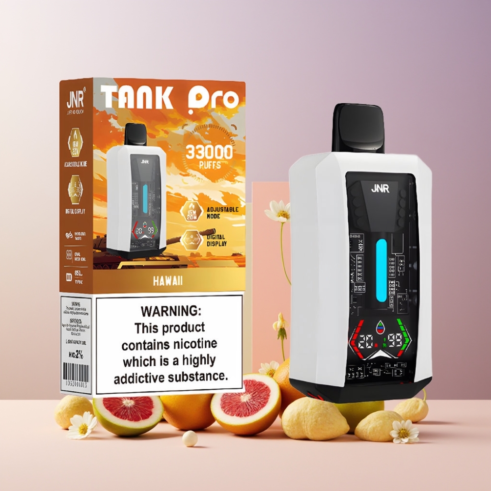 JNR Tank Pro 33000 Puff Italia ingrosso Disposable Vape con Display Digitale, Dual Mesh Coil, 28ml e-Liquid