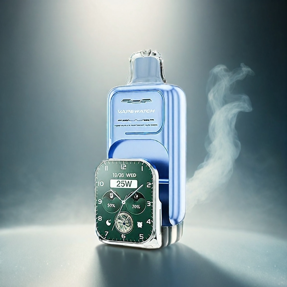Italia Ingrosso JNR Vape Watch 30000 Puffs Blocco Ghiaccio Lampone Blu - 19mL E-Liquid, 1000mAh, Bobina a doppia maglia, Ricarica Type-C