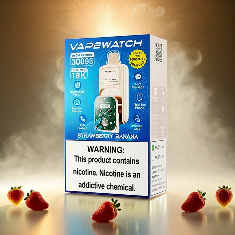 JNR Vape Watch 30000 Puffs Italia Ingrosso - Fragola Banana - 1000mAh Batteria - 19mL E-liquid