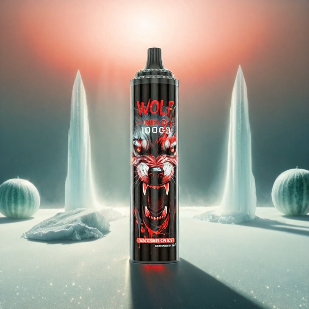 Italia Ingrosso JNR Wolf 10000 Puffs Gusto Anguria Ghiacciata – 20ml E-Liquid, 650mAh, Ricarica Type-C, Mesh Coil 1.0 Ohm, Nicotina 0%/2%/5%