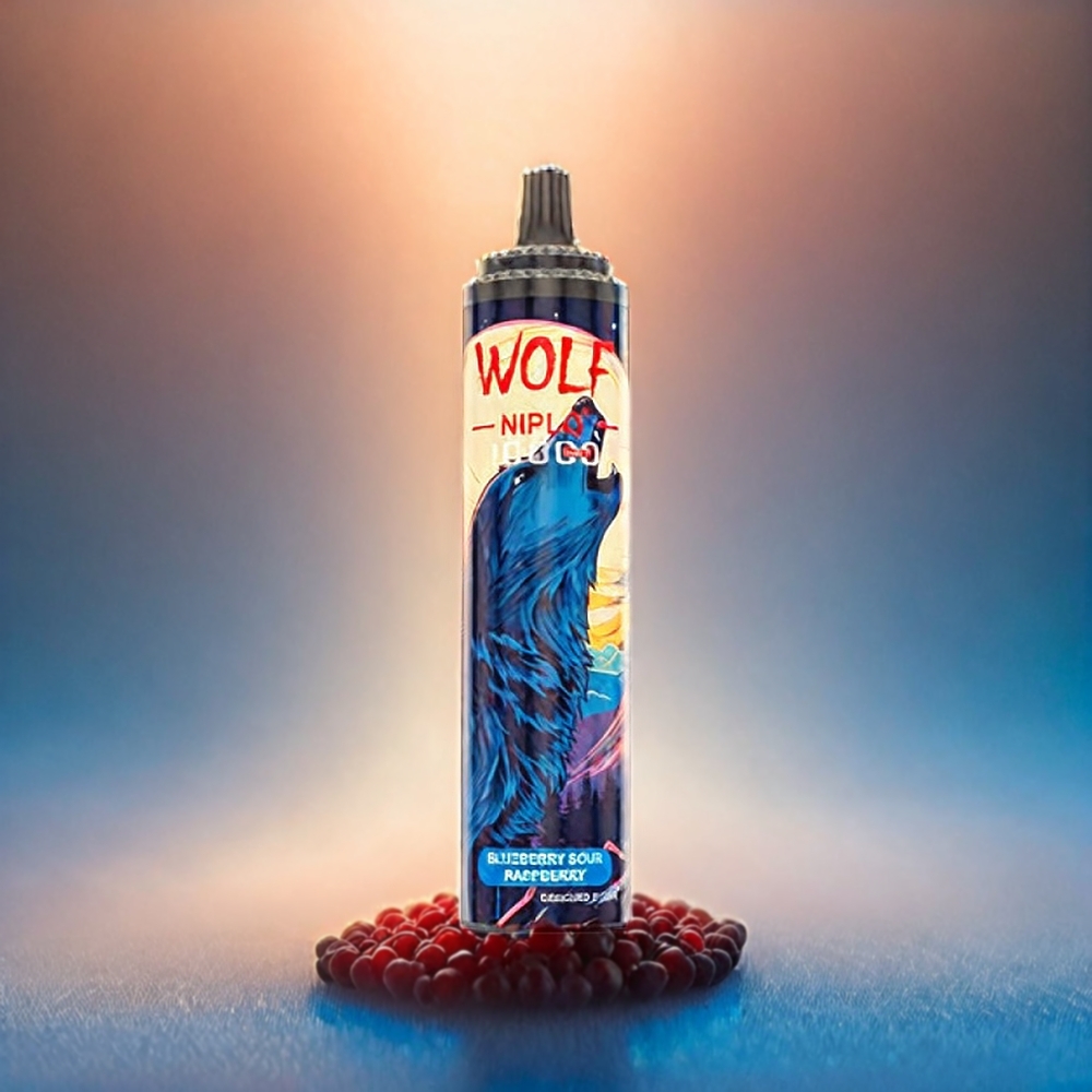 Italia Ingrosso JNR Wolf 10000 Puffs - Lampone Acido e Mirtillo - 1.0 Ohm Mesh, 650mAh, Tipo-C