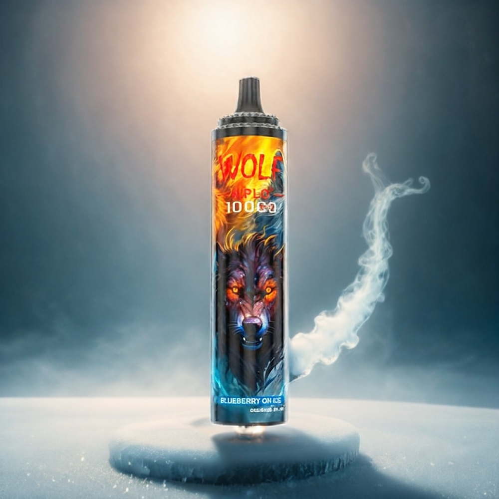 Italia Ingrosso JNR Wolf 10000 Puffs Mirtillo su Ghiaccio - 20ml E-Liquido, 650mAh, Ricarica Type-C, Mesh Coil 1.0 Ohm, Nicotina 0% 2% 5%