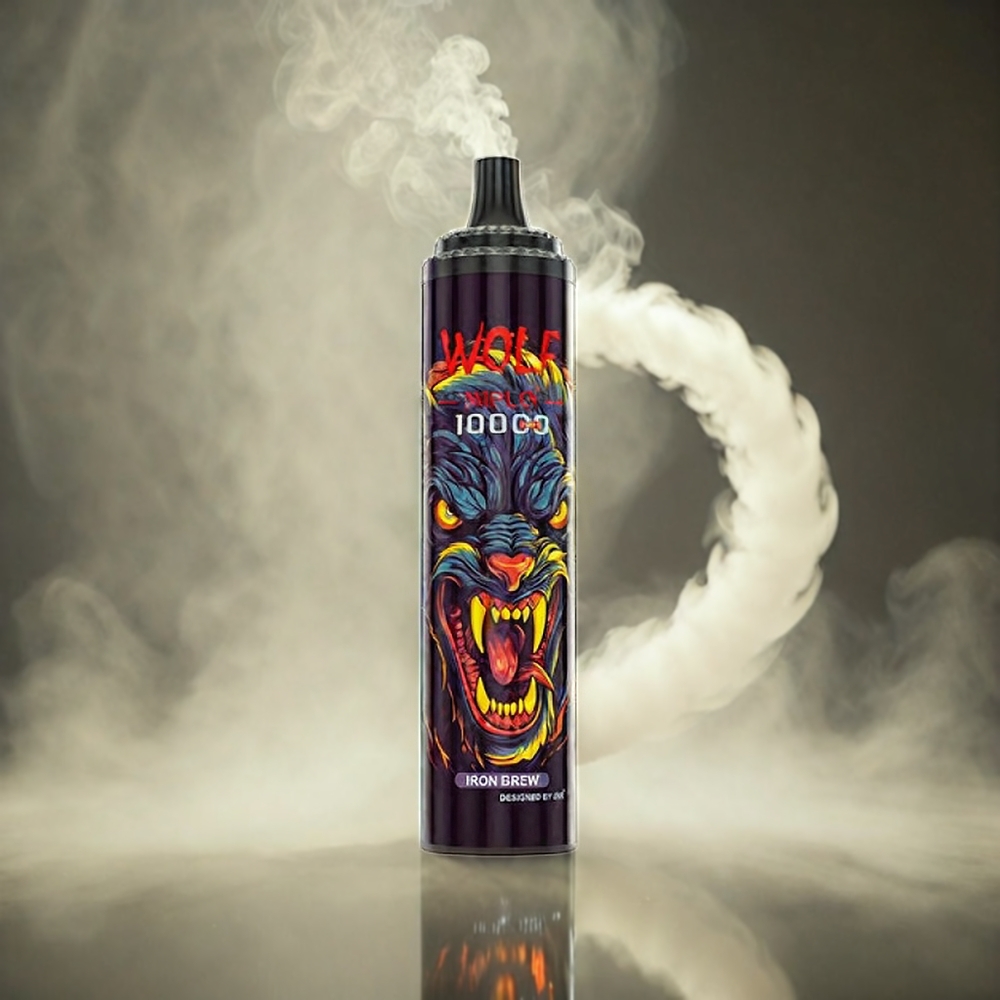 Italia Ingrosso JNR Wolf 10000 Puffs Vape Birra di Ferro con Mesh Coil 1.0 Ohm, Batteria 650mAh, 20ml E-liquid, Ricarica Type-C