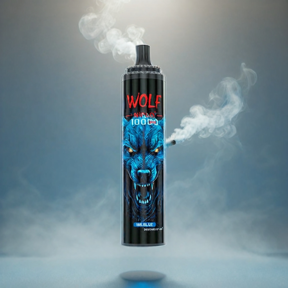 Italia Ingrosso JNR Wolf 10000 Puffs Vape Signor Blu – 20ml/10000 Puffs, Batteria 650mAh, Mesh Coil 1.0 Ohm, Ricarica Type-C