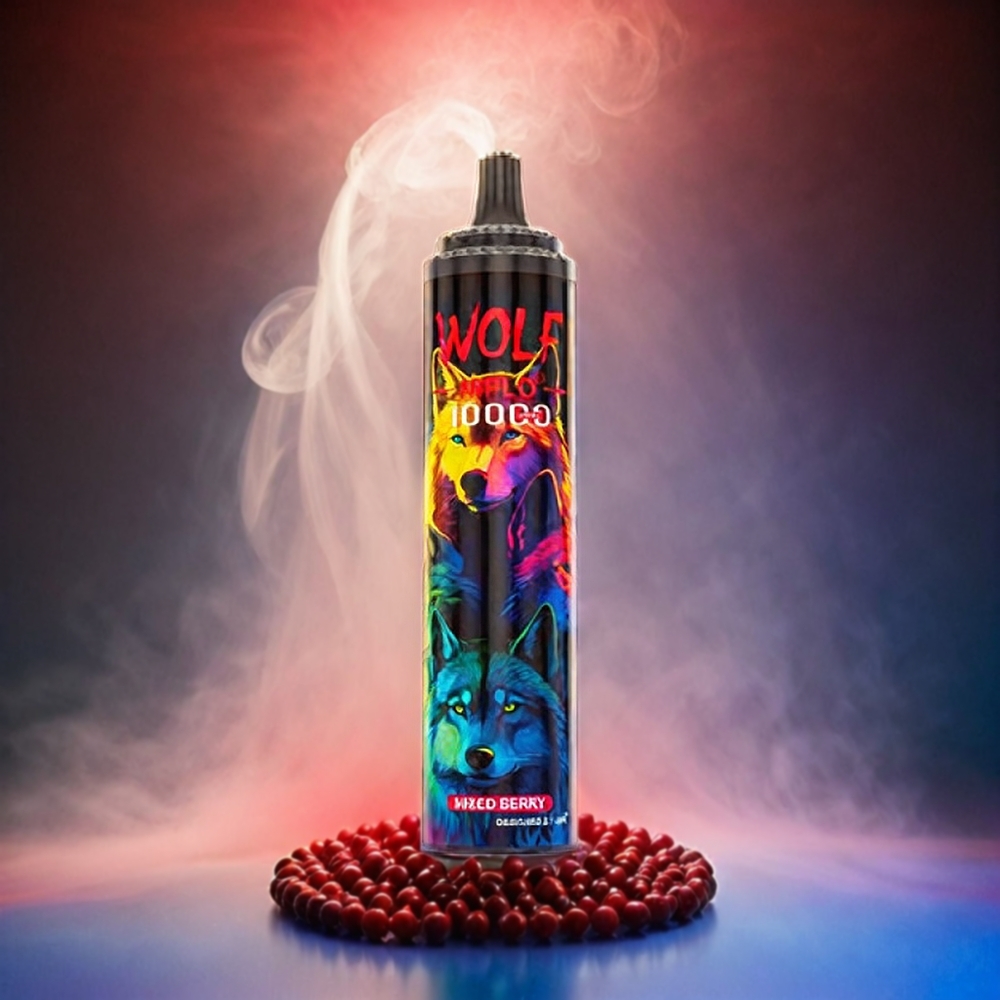 JNR Wolf Italia Ingrosso 10000 Puffs Mesh 1.0 Ohm Mixed Berry (Misto di Bacche) 20ml 650mAh Type-C
