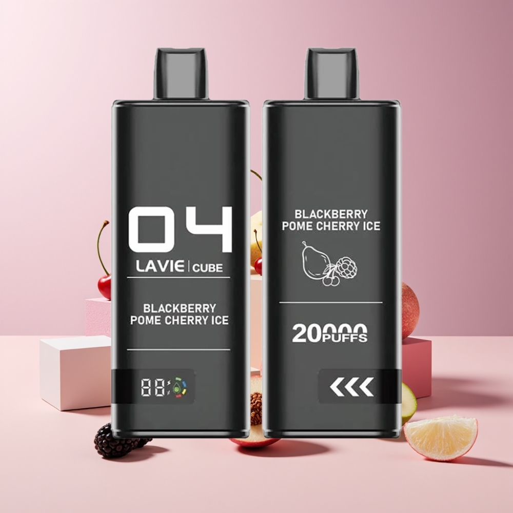 Lavie Cube 20000 Puff Italia Ingrosso Disposable Vape Mirtillo Melagrana Ghiaccio 28ML 5% Nic Salts Type C