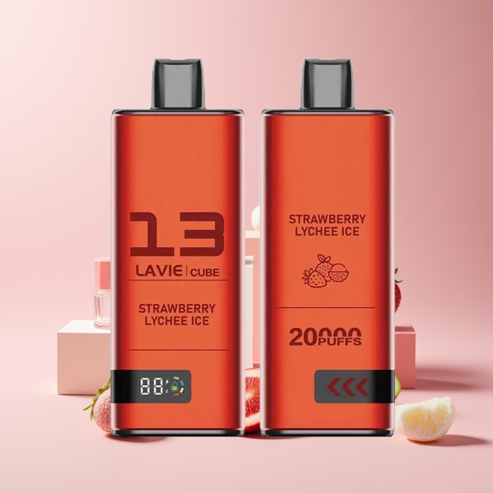 Lavie Cube 20000 Puffs Disposable Vape Fragola Litchi Ghiaccio Italia ingrosso 28ML 5% Nic