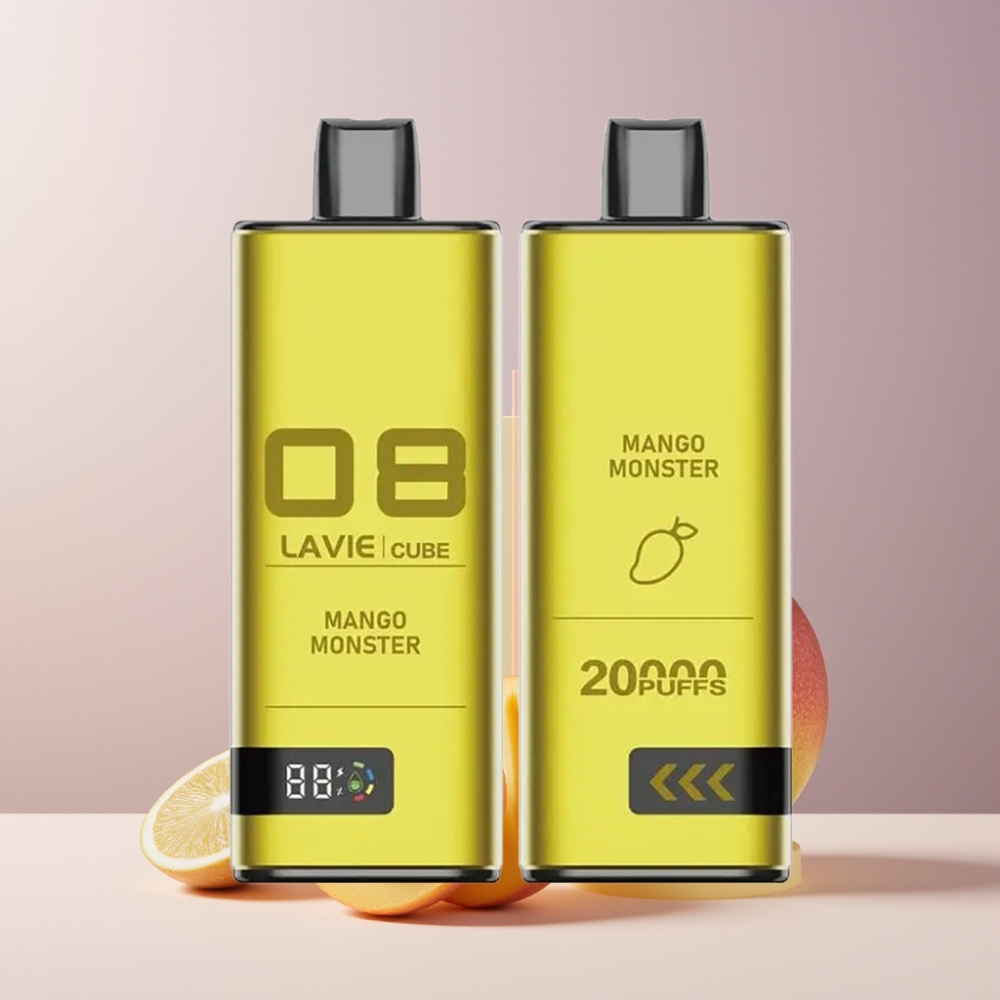 Lavie Cube 20000 Puffs Italia Ingrosso Disposable Vape Mango Mostro - 28ML, 2%/5% Nic Sal, Type C