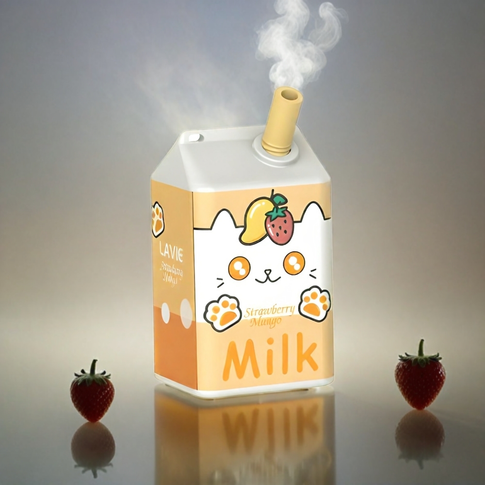 LAVIE Milk 7000 Puffs Italia Ingrosso Fragola Mango - 16ML E-Liquido, 600mAh Batteria, Ricaricabile Type C, 0%/2%/5% Nicotina
