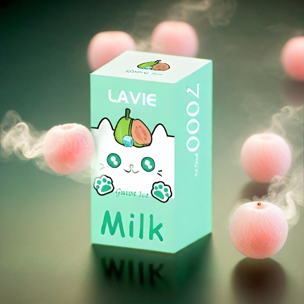 LAVIE Milk 7000 Puffs Italia Ingrosso – Guava Ghiaccio con 16ML di E-Liquid, 600mAh, Ricaricabile Type C