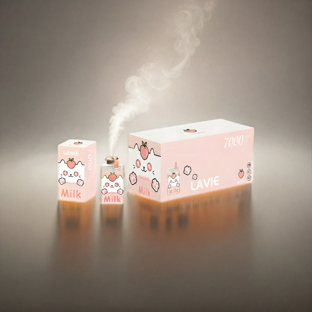 LAVIE Milk 7000 Puffs Italia Ingrosso - Succo di Pesca, 16ML, 600mAh, Ricaricabile Type C, 0%/2%/5% Nicotina
