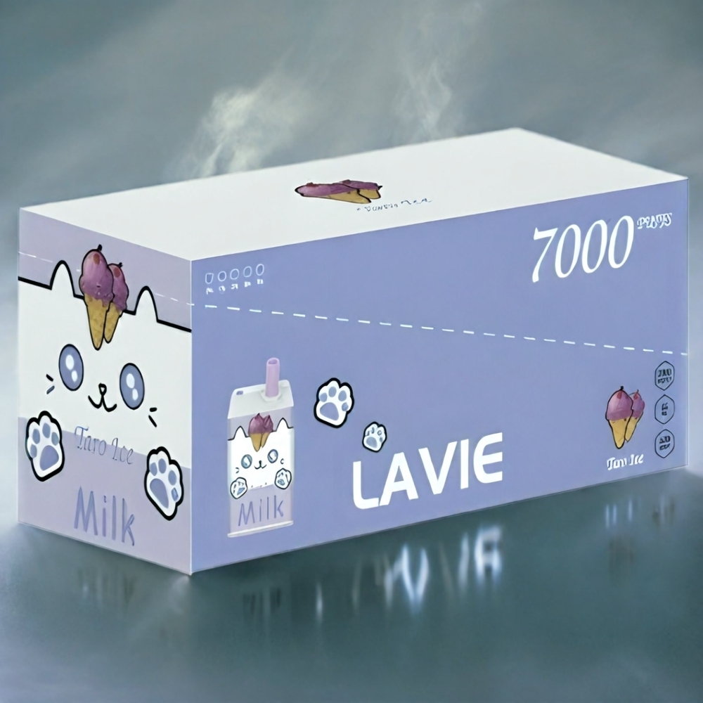 LAVIE Milk 7000 Puffs Italia Ingrosso – Taro Ghiaccio, 16ML, 600mAh, Ricaricabile Type C