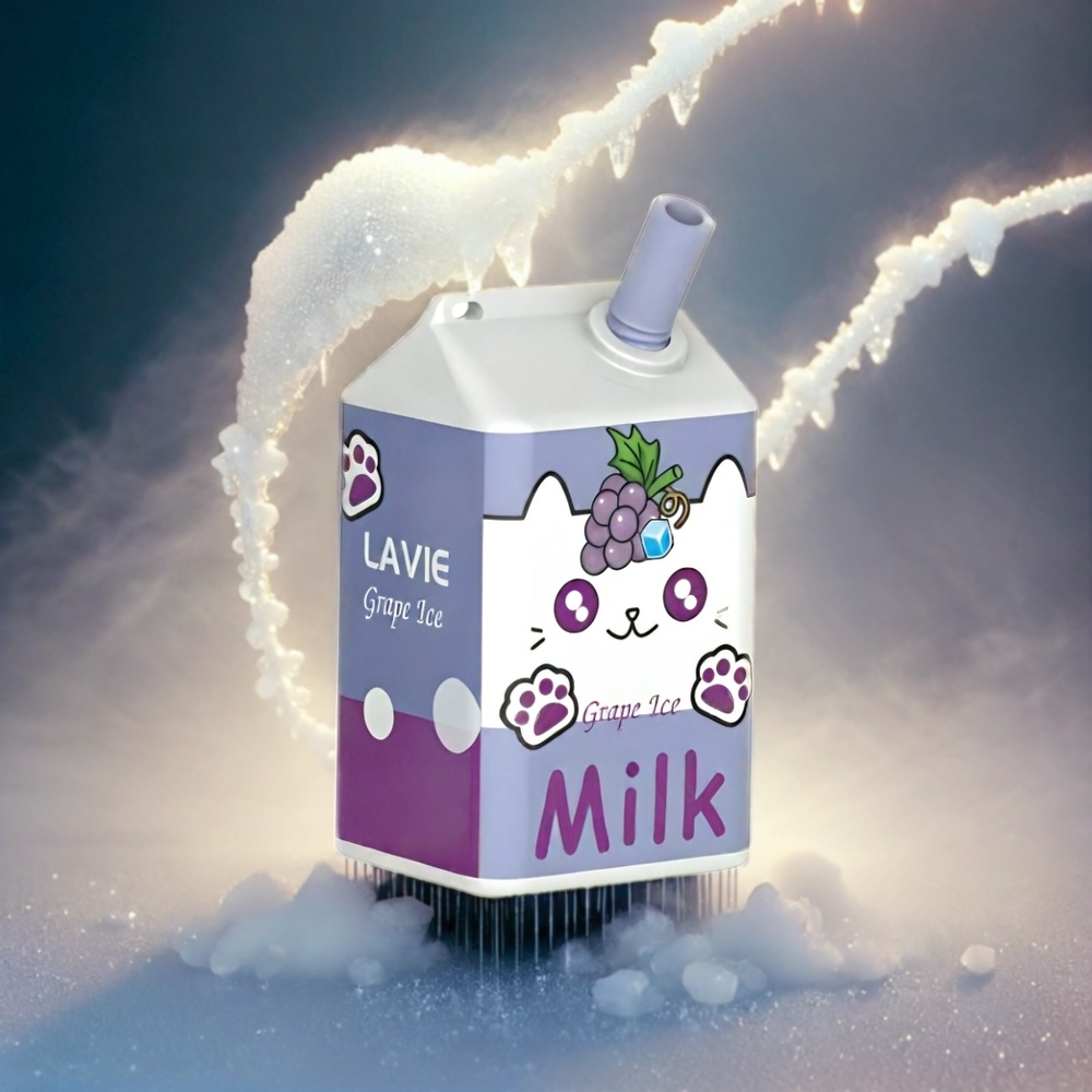 LAVIE Milk 7000 Puffs Italia Ingrosso Vape Ghiaccio d'Uva - 16ML / 5% Nicotina / Ricarica Tipo C