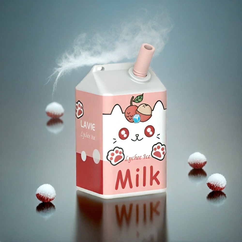 LAVIE Milk 7000 Puffs Italia Ingrosso Vape Litchi Ghiaccio – 16ML, 600mAh, Ricaricabile Type C, 0%/2%/5% Nicotina