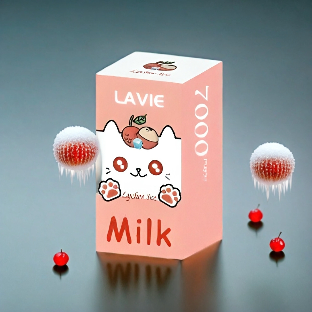 LAVIE Milk 7000 Puffs Italia Ingrosso Vape Litchi Ghiaccio – 16ML, 600mAh, Ricaricabile Type C, 0%/2%/5% Nicotina