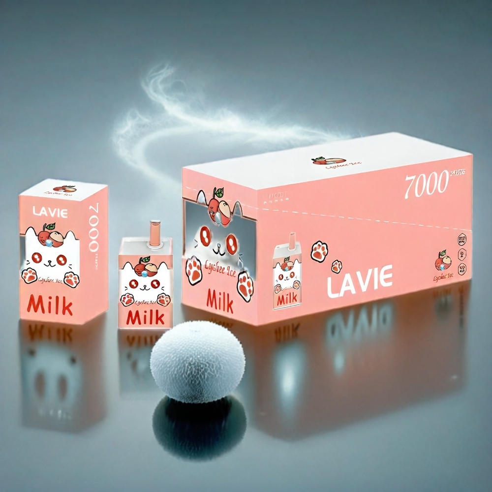 LAVIE Milk 7000 Puffs Italia Ingrosso Vape Litchi Ghiaccio – 16ML, 600mAh, Ricaricabile Type C, 0%/2%/5% Nicotina