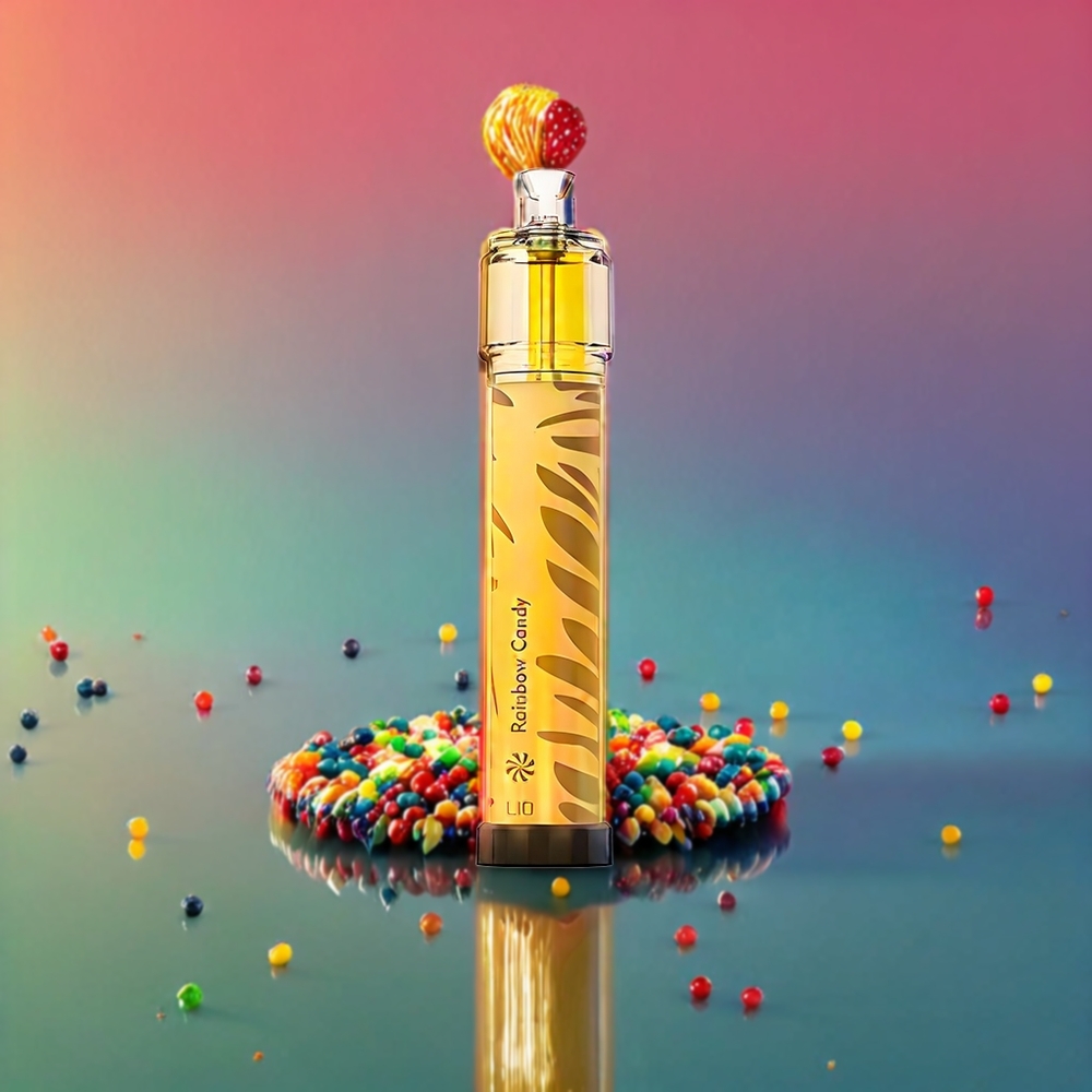 LIO Bee Lit 2500 Puff Italia Ingrosso vape monouso Caramella Arcobaleno e LIO Bee Lit 2500 Puff vape monouso con 1300mAh e 6.0ml E-liquid