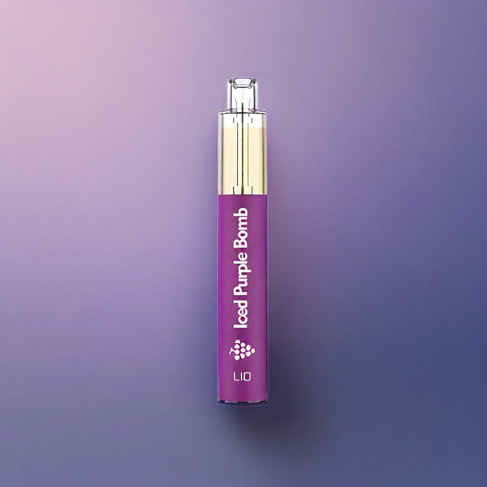 LIO BEE Italia Ingrosso vape monouso 16mm 650mAh 3.5ml Acciaio Inossidabile & PCTG - Viola Ghiacciato Bomb
