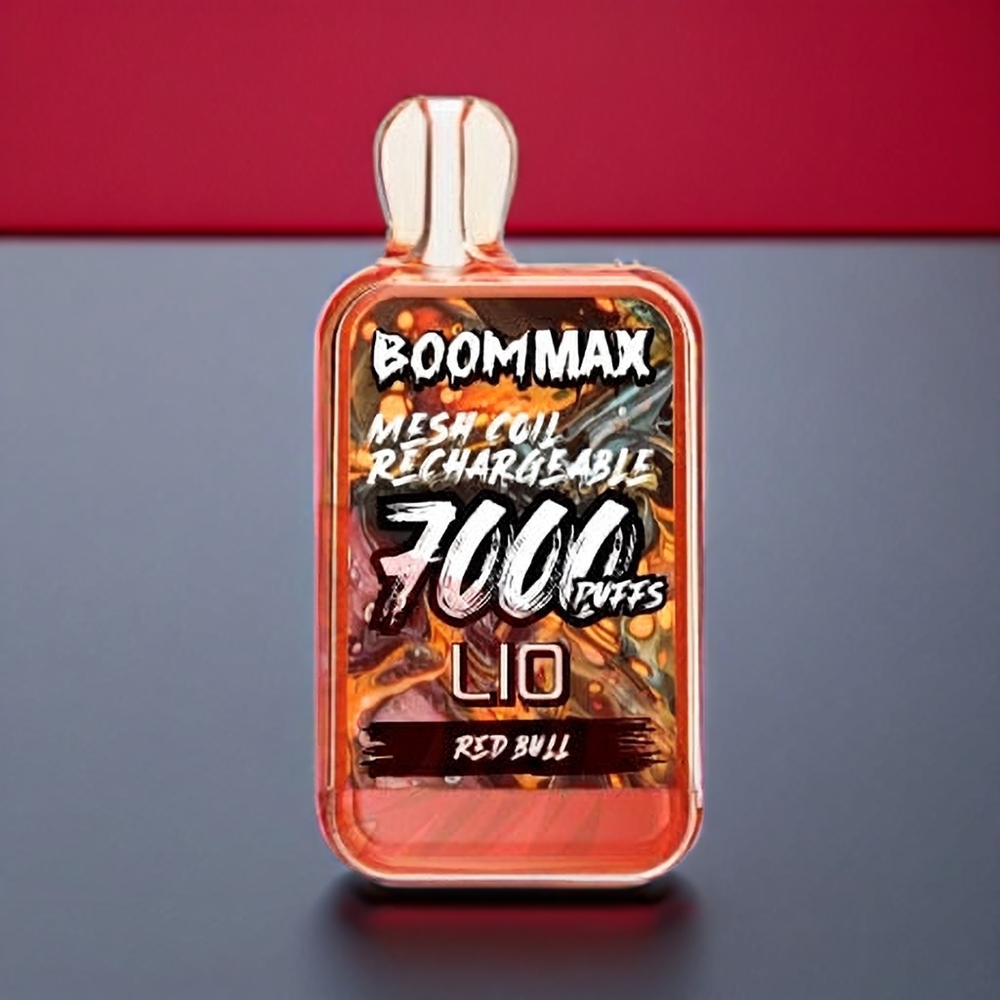 LIO BOOM MAX 7000 Puff vape monouso Italia Ingrosso – Toro Rosso (Red Bull) – 15ml E-liquid, 650mAh Batteria, Ricarica Type-C