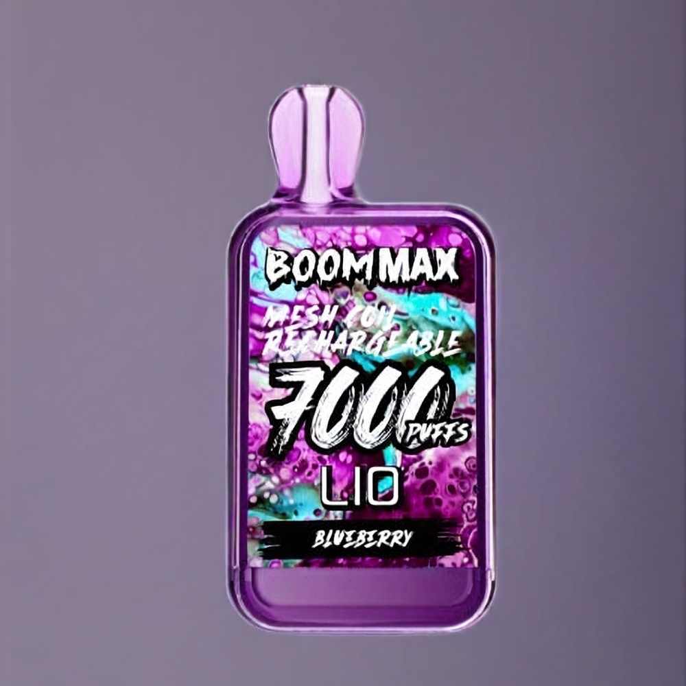 LIO BOOM MAX 7000 Puff vape monouso Mirtillo Italia Ingrosso - 15ml, 650mAh, Ricarica Type-C