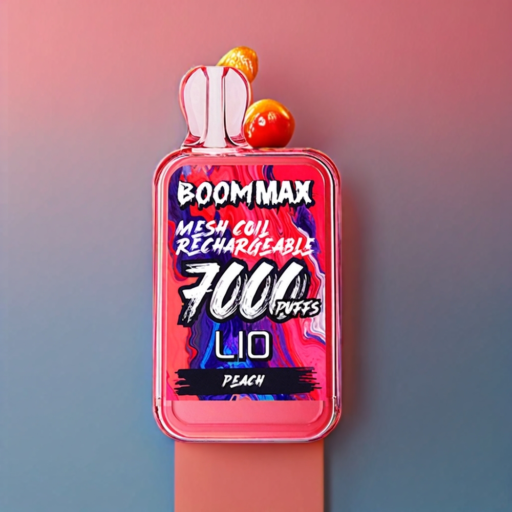 LIO BOOM MAX 7000 Puff vape monouso Pesca - Italia Ingrosso - 15ml E-liquid, 650mAh, Ricarica Type-C