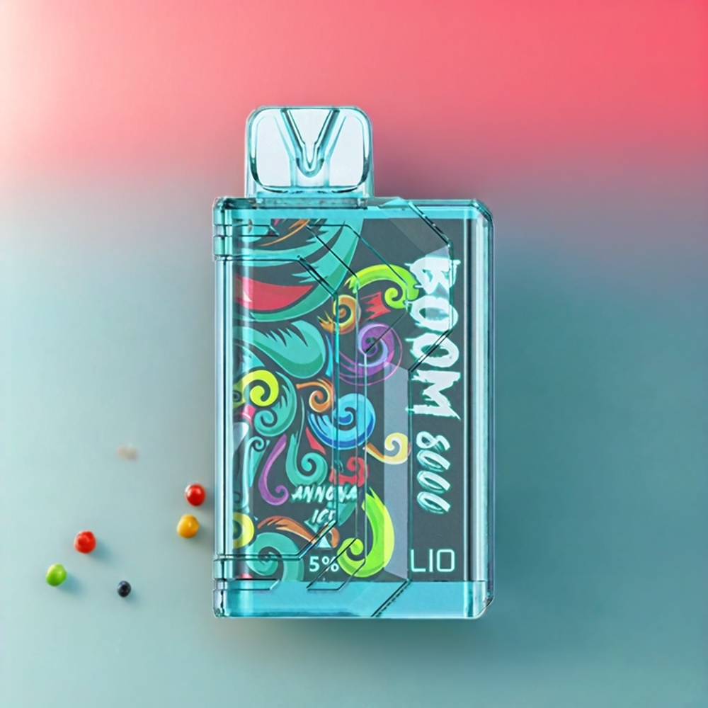 LIO BOOM PRO 8000 Puff vape monouso Annona Ghiaccio Italia Ingrosso con 15ml E-liquid, 650mAh, Ricarica Type-C