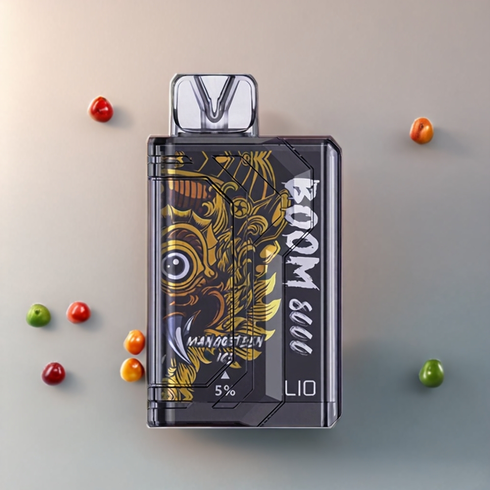 LIO BOOM PRO 8000 Puff vape monouso Ghiaccio di Mangostano Italia Ingrosso con 15ml E-liquid, 5% Nicotina, Ricarica Type-C
