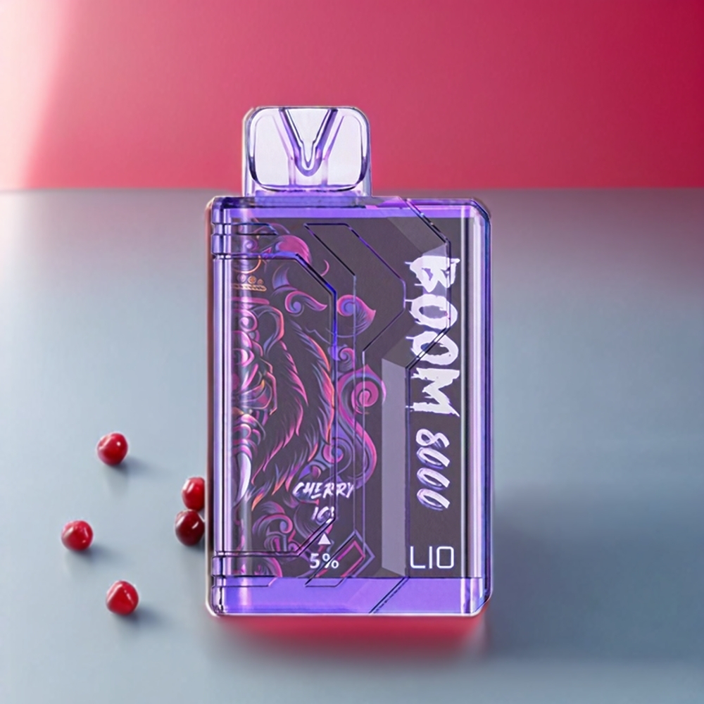 LIO BOOM PRO 8000 Puff vape monouso Italia Ingrosso Ciliegia Ghiaccio – 15ml, 5% Nicotina, Ricarica Type-C