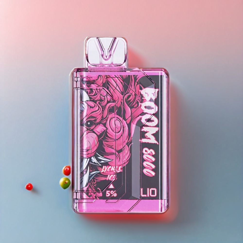 LIO BOOM PRO 8000 Puff vape monouso Litchi Ghiaccio Italia Ingrosso - 650mAh, Ricarica Type-C, 15ml E-liquid, 5% Nicotina