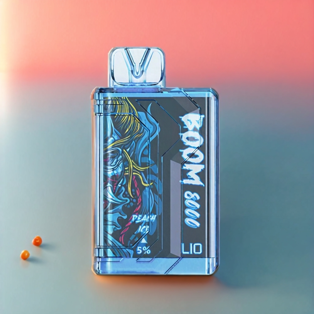 LIO BOOM PRO 8000 Puff vape monouso Pesca Ghiaccio - Italia Ingrosso - 15ml, 5% Nicotina, Ricarica Type-C