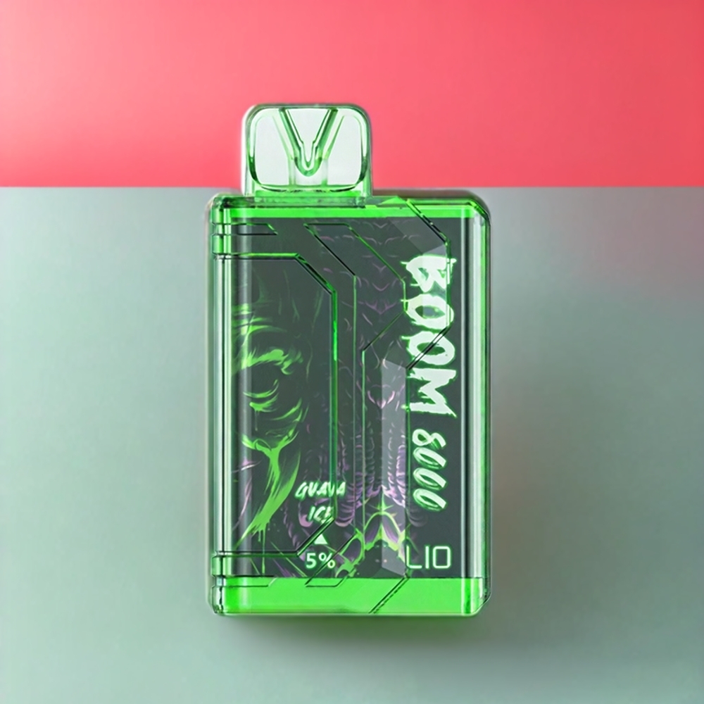 LIO BOOM PRO 8000 Puffs Italia ingrosso vape monouso Ghiaccio di Guava con Batteria 650mAh e Ricarica Type-C