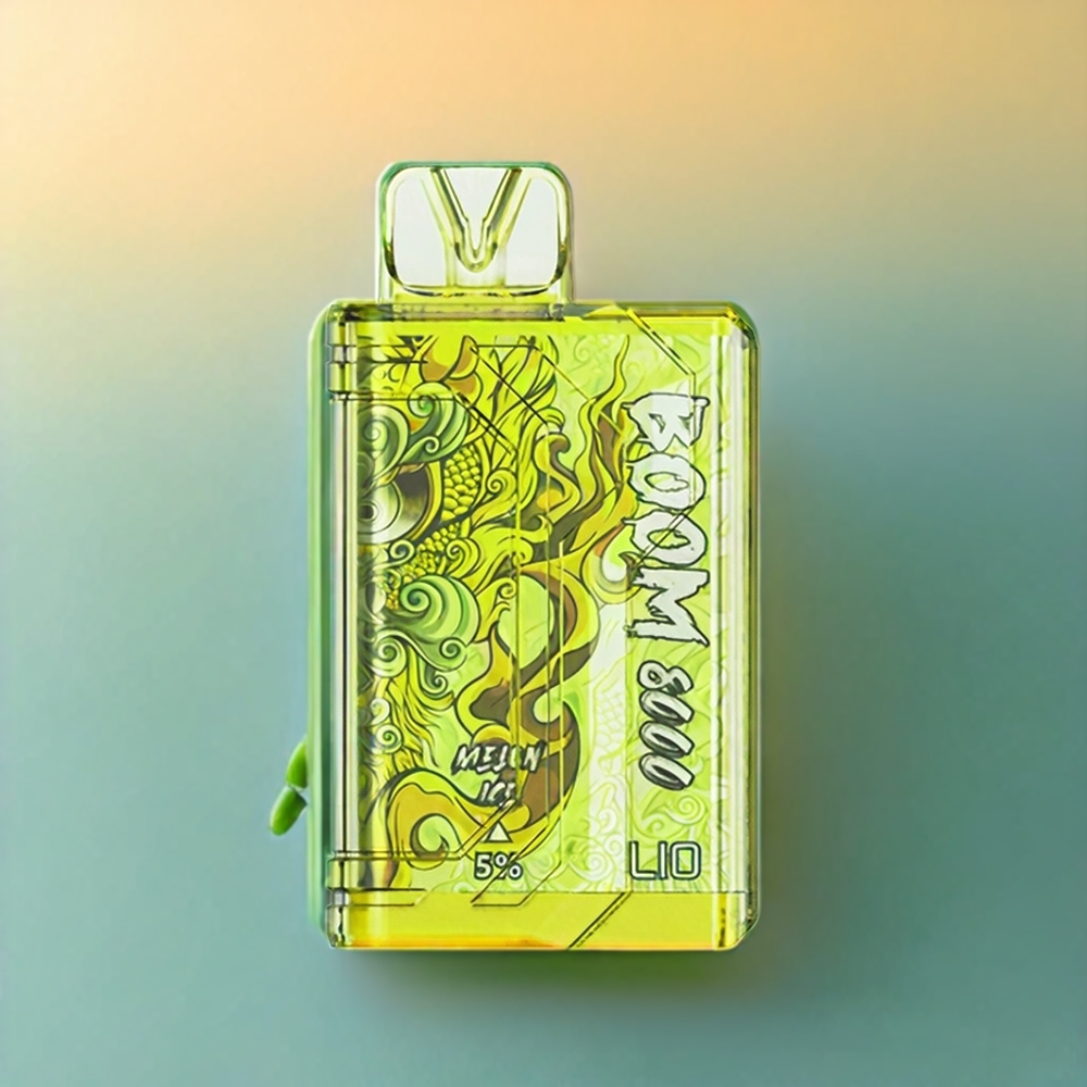 LIO BOOM PRO 8000 Puffs vape monouso Melone Ghiaccio Italia Ingrosso - 15ml, 5% Nicotina, Ricarica Tipo-C, Batteria 650mAh