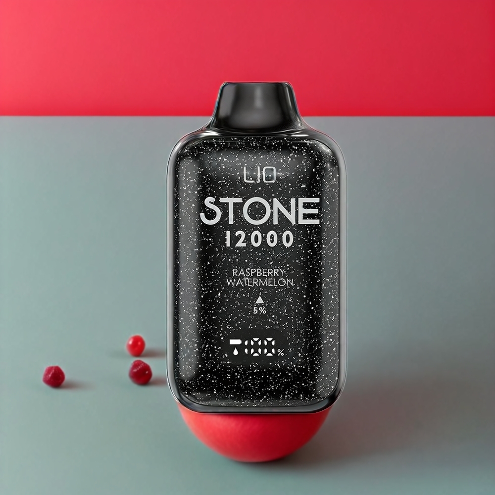 LIO Stone 12000 Puff Italia Ingrosso vape monouso Lampone Anguria – 18ML E-liquid, 550mAh Batteria, Type-C Charging