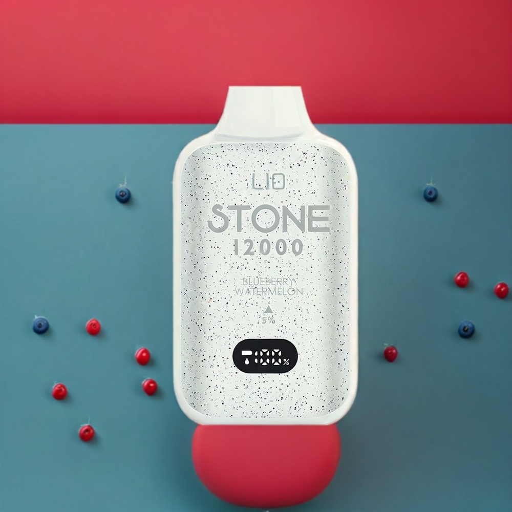 LIO Stone 12000 Puff Italia Ingrosso vape monouso Mirtillo Anguria con 18ML e-liquid, 550mAh, Ricarica Type-C