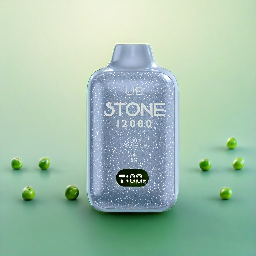 LIO Stone 12000 Puff Sigaretta Elettronica Monouso Italia Ingrosso Mela Verde Ghiaccio – 18ML, 550mAh, Tipo-C Ricarica