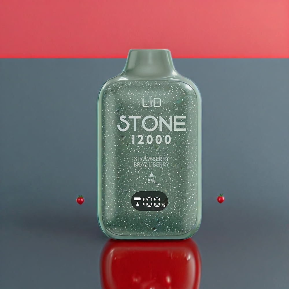 LIO Stone 12000 Puff vape monouso Fragola Bacche del Brasile - Italia Ingrosso - 18ML E-liquid, 550mAh, Ricarica Type-C