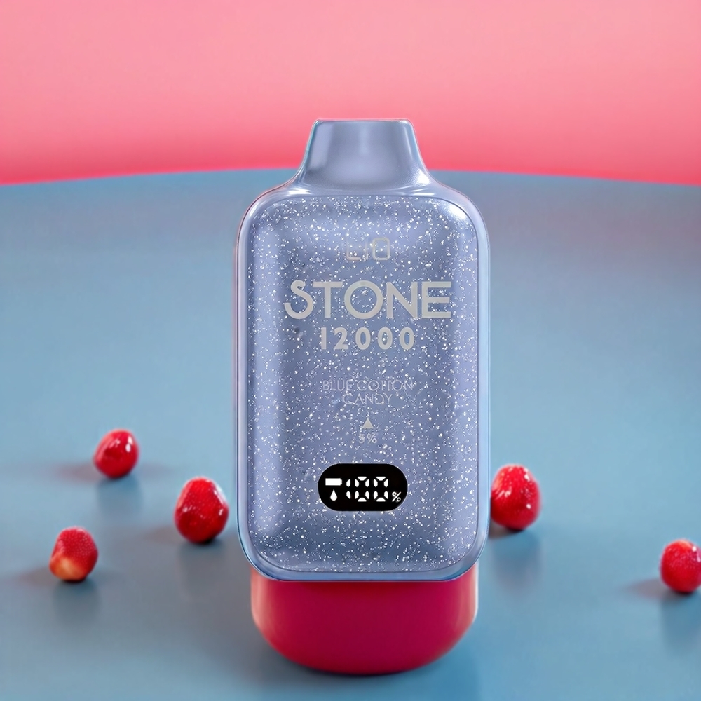 LIO Stone 12000 Puff vape monouso Italia Ingrosso - Cotone Candito Blu - 18ML E-liquid, 550mAh, Ricarica Type-C