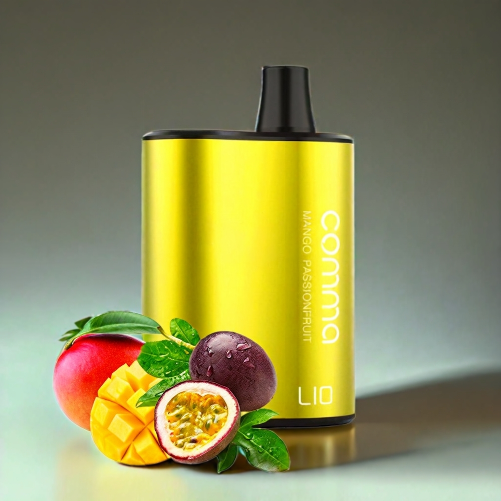 LIO COMMA 5000 Italia Ingrosso 5000 Puff vape monouso Mango Frutto della Passione con Batteria 900mAh e Capacità 15ml