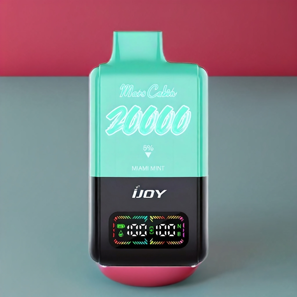 IJOY Mars Cabin 20000 vape monouso Italia Ingrosso con Stazione di Ricarica, Aroma Menta di Miami, 20ML E-liquid, 50mg Nicotina, 0.5 Ohm Dual Bobina a maglie, Tipo-C Ricarica